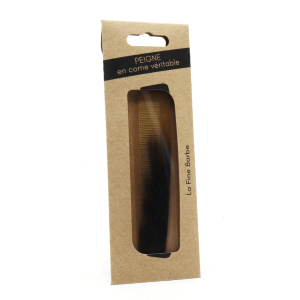 Peigne à Barbe Courte · Corne Véritable - 11.5cm - Imparfait