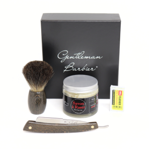 Coffret spécial Barbier - Débutant - GB - Hêtre Stabilisé/Teinté Noir
