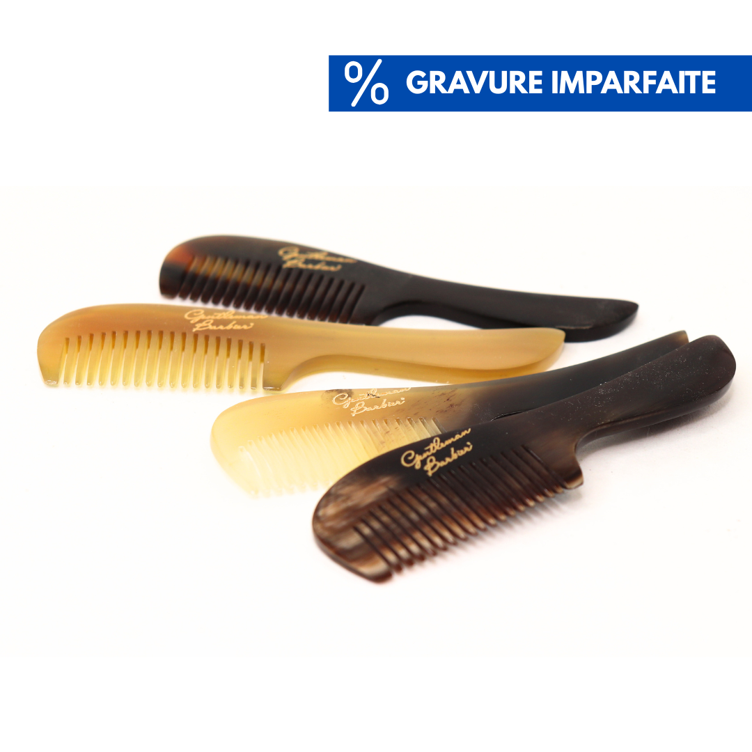 Peigne à Moustache · Corne Véritable - 10cm - Imparfait