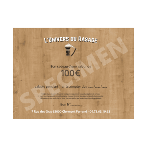 Carte Cadeau L'Univers du Rasage - 100€