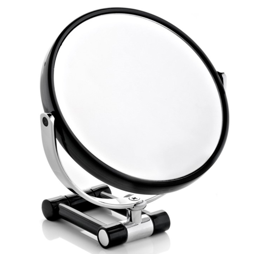 Miroir à main 2 faces - Soft Touch - Noir - X7