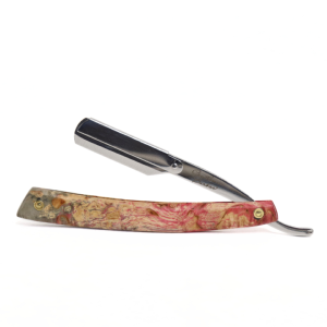 Shavette - Bouleau Madré stabilisé et teinté - Pièce unique