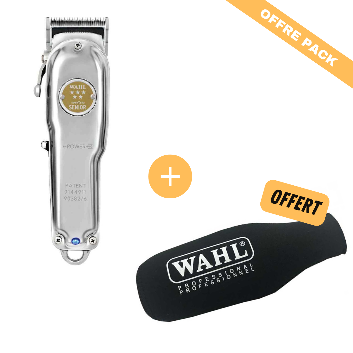 WAHL® - Tondeuse de Coupe Senior cordless Metal edition + Pochette néoprène