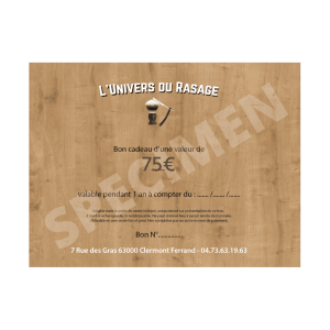 Carte Cadeau L'Univers du Rasage - 75€
