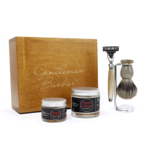 Coffret de Rasage Mach3® en Corne Blonde